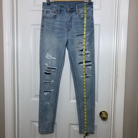 American Eagle Outfitters Nex(T) Level Stretch Tapered High Rise Blue Jegging 8R - Picture 7 of 16